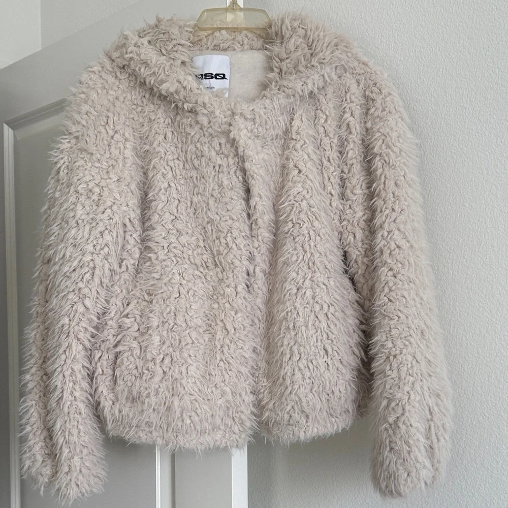RSQ Cream Teddy Jacket - Picture 6 of 7